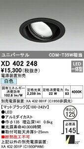 �I�[�f���b�N XD402248 LED���j�o�[�T���_�E�����C�g �{�́i��ʌ^�j PLUGGED�V���[�Y COB�^�C�v 22°�~�f�B�A���z�� ������125 ���F C1950 CDM-T35W�N���X �Ɩ���� �V��Ɩ�