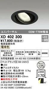 �I�[�f���b�N XD402300 LED���j�o�[�T���_�E�����C�g �{�́i��ʌ^�j PLUGGED�V���[�Y COB�^�C�v 45°�g�U�z�� ������125 �d���F C2500 CDM-T70W�N���X �Ɩ���� �V��Ɩ�
