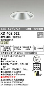 �I�[�f���b�N XD402522 LED�O���A���X ���j�o�[�T���_�E�����C�g �{�� PLUGGED�V���[�Y COB�^�C�v 32°���C�h�z�� ������125 �����F C2500 CDM-T70W�N���X �Ɩ���� �V��Ɩ�