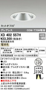 �I�[�f���b�N XD402557H LED�O���A���X �x�[�X�_�E�����C�g �{�� PLUGGED�V���[�Y COB�^�C�v 22°�~�f�B�A���z�� ������125 �d���F C2500 CDM-T70W�N���X Ra93 �Ɩ���� �V��Ɩ�
