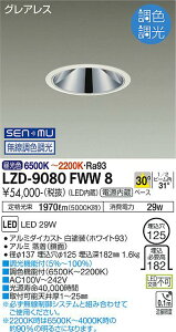 ����d�@ LZD-9080FWW8 LED�x�[�X�_�E�����C�g �O���A���X ��������125 2500�N���X FHT32W×2������ �����FRa93 �d������ 30°�z�� SENMU�������F���� �{�ݏƖ�