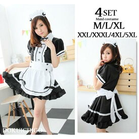 メイド服 コスプレ衣装 コスチューム 大きいサイズ M L XL 3L 4L 5L 6L