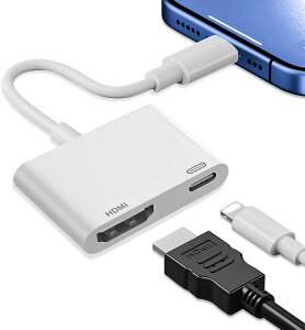 iPhone Lightning-HDMI ϊA_v^ [d|[gt HDMI iPhone ϊP[u 1080Po Avsv CgjO digital av A_v^ TV xȂ ȒPڑ iPhone/iPadȂǂɑΉ