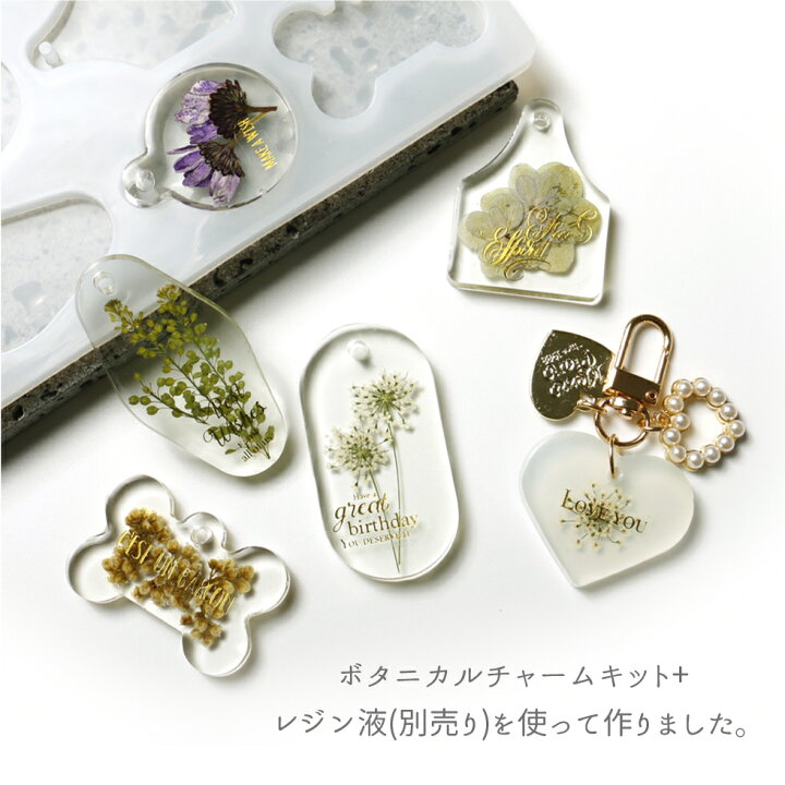 楽天市場】【10％OFFクーポン配布中】レジン ボタニカルチャームキット  