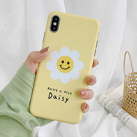iPhone case Smile Daisy Flower スマイル デイジー フラワー パステル ナイス ハッピー ユニーク 可愛い 韓国 ファッション アイフォンXR Xs Max Xs X 8 7 6s 6 8 7 6s 6プラス ブランド デザインケース スマートフォンケース スマホケース スマホカバー アイフォンケース