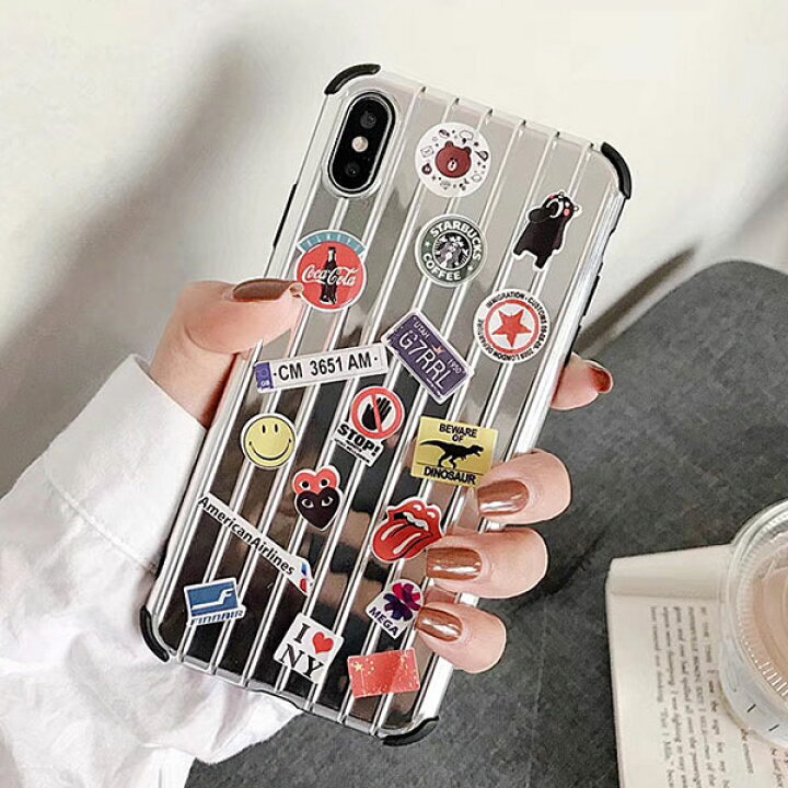 楽天市場 Iphone Design Case Silver Travel Case シルバー トラベル ケース 旅行 ミラー カスタマイズ シール ステッカー 写真 スーツケース キャリーバッグ ユニーク 可愛い 韓国 ファッション ブランド デザイン スマートフォン スマホケース スマホカバー アイフォン