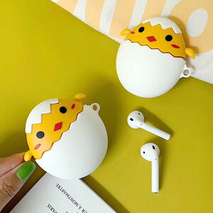 AirPods Chick Silicone Rubber Case �G�A�[�|�b�Y �Ђ悱 �V���R�[�� �S�� �P�[�X �G�A�[�|�b�Y �G�A�|�b�Y �z���C�g �C�G���[ ���C�����X �C���z�� �C�O �A�� �؍� �t�@�b�V���� ���̓I ���� ���j�[
