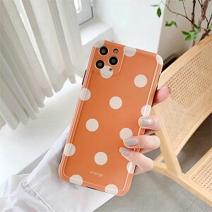 iPhone Orange Dot Case �A�C�t�H�� �I�����W �h�b�g �P�[�X �J���t�� �V���v�� ���j�[�N TPU �؍� �t�@�b�V���� �A�C�t�H�� 11 11 Pro 11 Pro Max XR Xs Max Xs X �u�����h �f�U�C�� �X�}�[�g�t�H�� �X�}�z�P�[