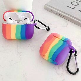 AirPods Pro Pastel Rainbow Case エアーポッズ パステル レインボー エアーポッズ エアポッズ 虹 雲 カラフル にじ クラウド ワイヤレス イヤホン 海外 輸入 韓国 ファッション 立体的 可愛い ユニーク アイフォン デザインケース エアーポッズケース エアーポッズカバー