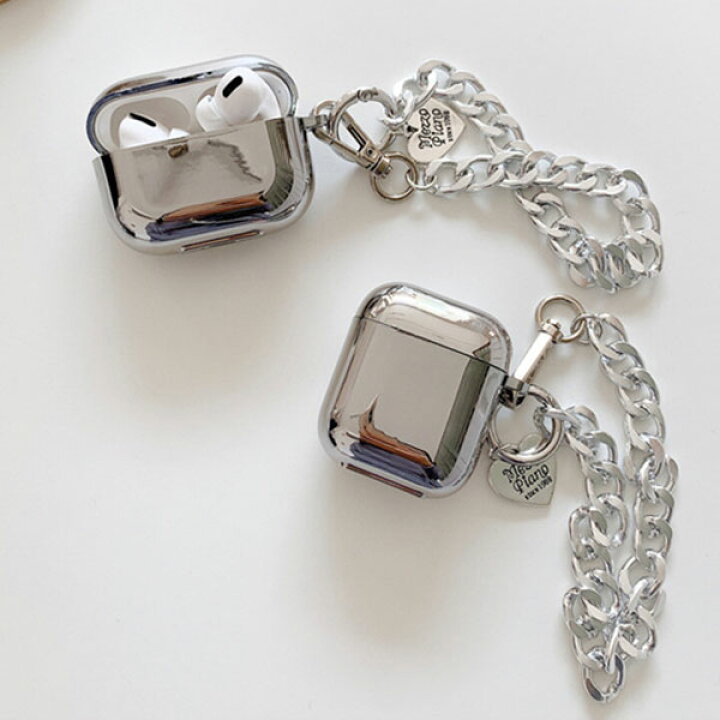 楽天市場 Airpods Silver Chain Case シルバー チェーン 鎖 くさり エアーポッズ スタイリッシュ シック 金属 メタル エアーポッズ エアポッズ ワイヤレス イヤホン 海外 韓国 ファッション 立体的 可愛い ユニーク アイフォン デザインケース エアーポッズケース エアー