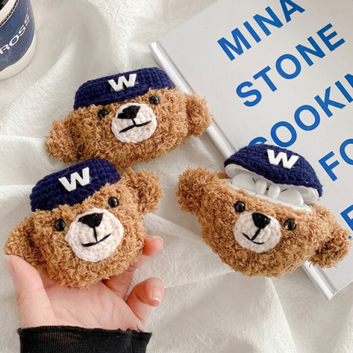 楽天市場 Airpods Teddy Bear Case テディベア ケース エアーポッズ エアポッズ ベアー 熊 クマ 子熊 こぐま ぬいぐるみ ドール キャラクター あったか ふわふわ もこもこ 海外 輸入 韓国 立体的 可愛い ユニーク アイフォン デザインケース エアーポッズケース エアー