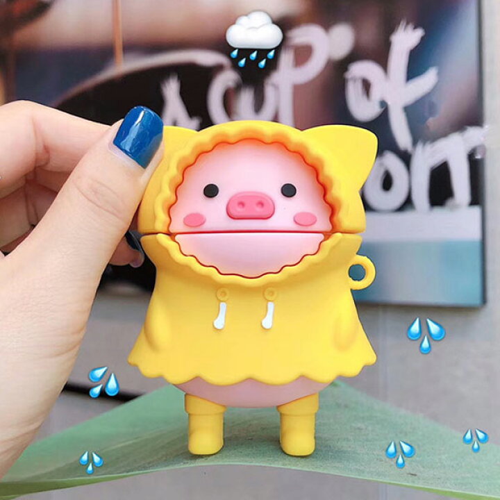 楽天市場 Airpods Pro Raincoat Pig Case レインコート ピッグ ピンク 豚 ポンチョ 雨 雨具 傘 レイン ブーツ ドール キャラクター 面白い ユニーク エアポッズ ストラップ リング 立体的 可愛い ユニーク アイフォン デザインケース エアーポッズケース エアーポッズ