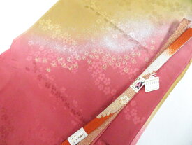 【中古】和装小物 未使用 帯揚げ帯締めセット 帯揚 帯締 蝶 花 高麗組 手組 金糸 美品 r8w04-264【リサイクル】宝の山