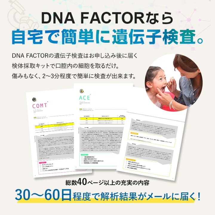 楽天市場】GENETIST 子どもの能力遺伝子検査 X-Type｜DNA FACTOR 