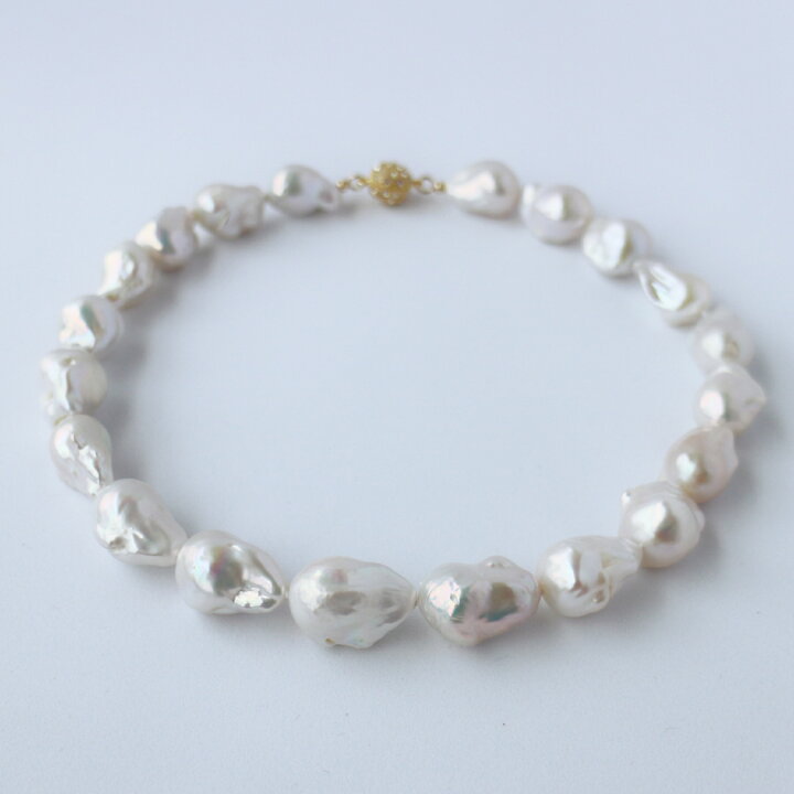 楽天市場】バロックパールネックレス 【淡水真珠 専門店】16-19mm 本  