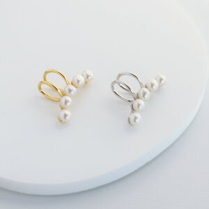イヤーカフ イヤカフ パール イヤーカフス 金属アレルギー対応 上品 本真珠 18K レディース ゴールド シルバー プチプラ 淡水パール レディース アクセサリー 大人 かわいい キュート カジュ