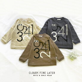 ＼スーパーSALE限定 60％OFF／ CLOUDY, FINE LATER フルナンバーPT ゆったりトレーナー ベビー ベビー服 キッズ 服 こども服 女の子 女児 子供 こども 80cm 90cm 100cm 110cm 120cm 130cm おしゃれ かわいい ガーリー ナチュラル 大人可愛い シンプル クラウディ 【メール