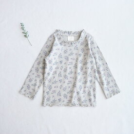 coto cotte 花柄リブTシャツ ベビー ベビー服 キッズ 服 こども服 女の子 女児 子供 こども 80cm/90cm/100cm/110cm/120cm/130cm おしゃれ かわいい ガーリー ナチュラル 大人可愛い シンプル ギフト プレゼント 贈り物