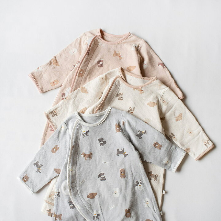 楽天市場】mocmof わんこ柄 かんたん ロンパース [ ベビー ベビー服 