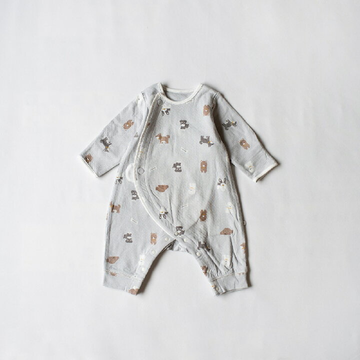 楽天市場】mocmof わんこ柄 かんたん ロンパース [ ベビー ベビー服 