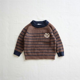 CLOUDY, FINE LATER ボーダーラグランニット ベビー ベビー服 男の子 女の子 80 90 100 110 120 130 おしゃれ かわいい ナチュラル カジュアル 大人可愛い シンプル ギフト プレゼント 贈り物 お祝い 誕生日プレゼント バースデー クラウディ