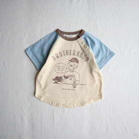 CLOUDY, FINE LATER BOY＆DOG Tシャツ [ ベビー キッズ 男の子 女の子 80 90 100 110 120 130 おしゃれ かわいい ナチュラル ラグラン シンプル ギフト プレゼント お祝い 誕生日 バースデー クラウディ 半袖 犬 いぬ わんこ ]