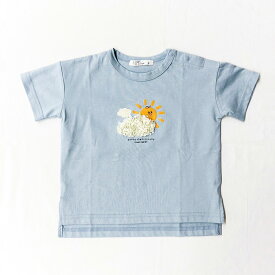 CLOUDY, FINE LATER 夏のぽこぽこ モチーフ Tシャツ [ ベビー 赤ちゃん キッズ こども 子供 服 男の子 女の子 80 90 100 110 120 130 おしゃれ かわいい ギフト 誕生日プレゼント バースデー クラウディ 半袖 夏 雲 太陽 天気 かき氷 ハンバーガー ]