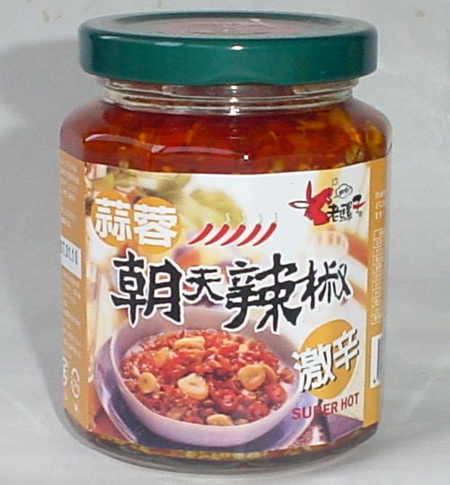老騾子 蒜蓉朝天辣椒(にんにく)240g 台湾産激辛ラー油