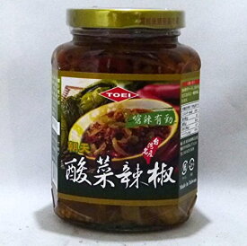 TOEI 朝天酸菜辣椒 (唐辛子入り高菜漬け) 台湾産 365g（賞味期限：2025.04.14）