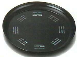 八卦盆 木製 真塗 貝入 湖彩作 化粧箱