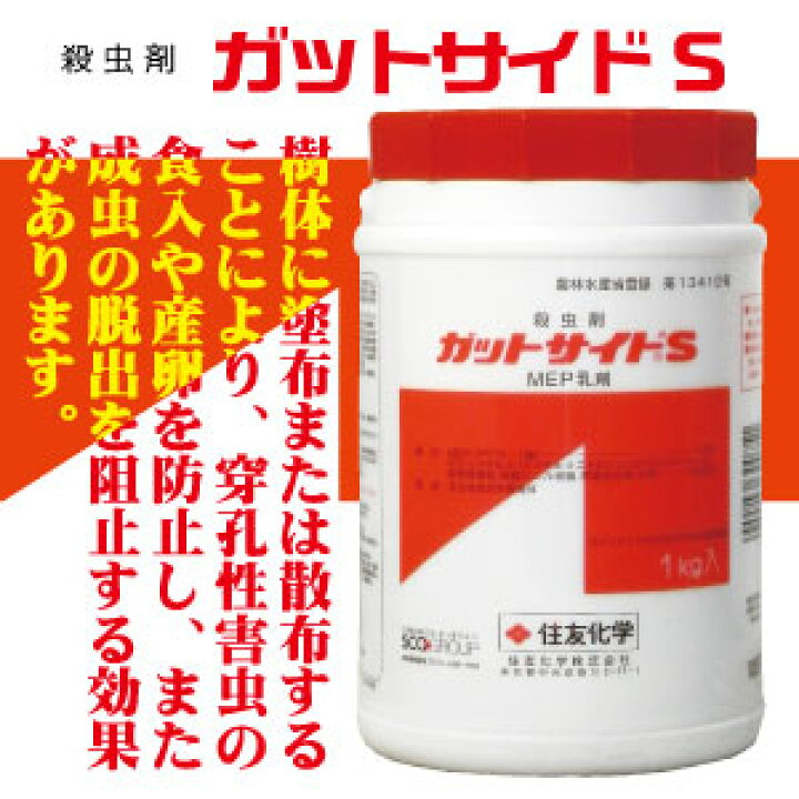 楽天市場 送料込２本入 殺虫剤ガットサイドｓ １ｋｇ ２みかん いちじくのカミキリムシ類 くりのキクイムシ類 モウモリガりんごのゴマダラカミキリ シコクアナアキゾウムシなどに たかしまオンラインショップ