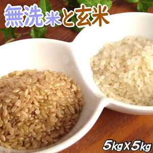 無洗米 5kg と 玄米 5kg のセット品 米 10kg 送料無料 宮城県産 ひとめぼれ 無洗米 5kg と毎日の 玄米 5kgのセット 玄米食 玄米ご飯