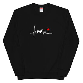 ダックスフンド 心電図 ハートビートトレーナー 犬tシャツ 犬グッズ イヌ柄 犬柄 服 シャツ 犬好き かわいい おもしろ いぬ 犬 メンズ レディース ペアルック 送料無料