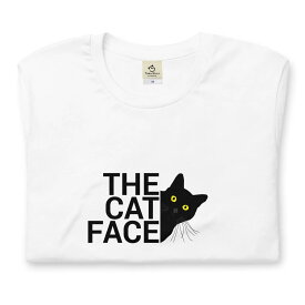 The cat face　猫tシャツ 猫グッズ ネコ柄 猫柄 服 ねこ柄 シャツ 誕生日プレゼント 彼女 猫好き かわいい おもしろ 可愛い ねこ 猫 メンズ レディース ペアルック おしゃれ 猫柄生地