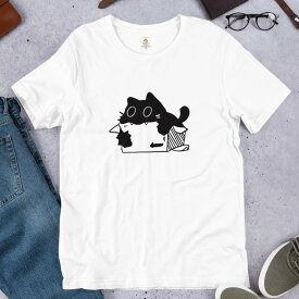 ★6/4 20:00~99%OFFクーポン配布中★段ボールが好きな猫 猫tシャツ 猫グッズ ネコ柄 猫柄 服 ねこ柄 シャツ 誕生日プレゼント 彼女 猫好き かわいい おもしろ 可愛い ねこ 猫 メンズ レディース ペアルック おしゃれ 猫柄生地 送料無料