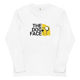 THE DOG FACE 長袖Tシャツ長袖Tシャツ イヌ柄 犬柄 服 いぬ柄 シャツ 誕生日プレゼント 彼女 犬好き かわいい おもしろ 可愛い いぬ イヌ 犬 メンズ レディース ペアルック おしゃれ 猫柄生地