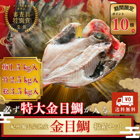 【ポイント10倍セール対象】ギフト　海鮮 福袋 ＼豪華／金目鯛が入った 干物 福袋 セット（1.5kg〜） ひもの 干物 干物セット お取り寄せ 切り身 無添加 詰め合わせ 大容量 訳あり 訳ありセット 魚 真空パックさかな セット 冷凍 国産 西京漬け 家庭用 きんめ 金目 アジ