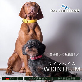 ドイツ製 高級本革首輪 Das Lederband レダーバンド 「WEINHEIM（ワインハイム）」 犬 首輪 レザー 本革 柔らかくて丈夫 高耐久 有害化学物質不使用 エコテックス認証 ワインハイマー 小型犬 中型犬 大型犬 土日もあす楽 ＼当店限定レビュー特典付／