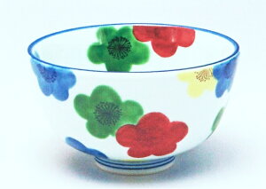 【有田焼】【源右衛門窯】 染錦梅花飯碗 (赤)【源右衛門】【古伊万里】 高級 ギフト 和食器 genemon Gen-emon Kiln