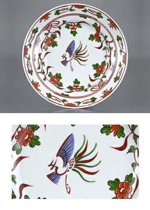 楽天市場】【有田焼】【源右衛門窯】 赤呉須花鳥皿（1枚） 【源右衛門  