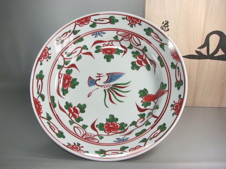 楽天市場】【有田焼】【源右衛門窯】 赤呉須花鳥皿（1枚） 【源右衛門  