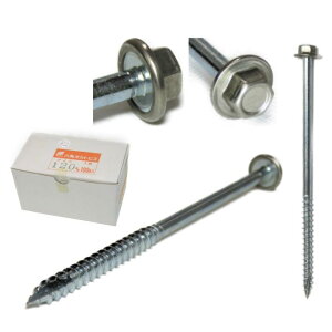 WING 六角ボルトビス〈箱入〉ステンレスキャップ 120mm 100本入り (座径11.5mm ネジ径5.6mm)【ウイング】