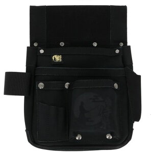 侍BLACK×ふくろ倶楽部 釘袋 リング付 巓 ITADAKI SRBF-3 【侍梟 侍ブラック 腰袋】