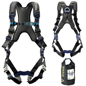 タイタン ハーネス PANGAEA CANYON PACN-10A-BL型 LL ブラック【ランヤード別売 腿V字タイプ フルハーネス 安全帯 墜落制止用器具 パンゲア 黒】