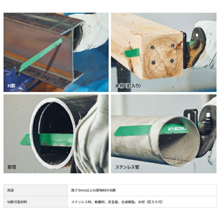 楽天市場】ハイコーキ セーバーソー 替刃 No.223CW 解体用ストレート 