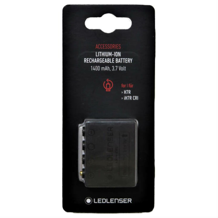 楽天市場 レッドレンザー H7r 専用 リチウムイオン充電池 No 77 3 7v 1400mah No 77 H7r Ih7r Cri Ledlenser ヘッドライト バッテリ あす楽 道具屋 善左衛門