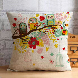 クッションカバー 北欧　雑貨　お洒落　インテリア　45cm×45cm 結婚祝い 新築祝い　可愛い　綿麻　水洗い可　メール便発送　代引き不可 送料無料