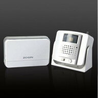 単3電池使用受信発声器付き　人が通るとお知らせ！人感センサー 無線 玄関チャイム ワイヤレスチャイム …