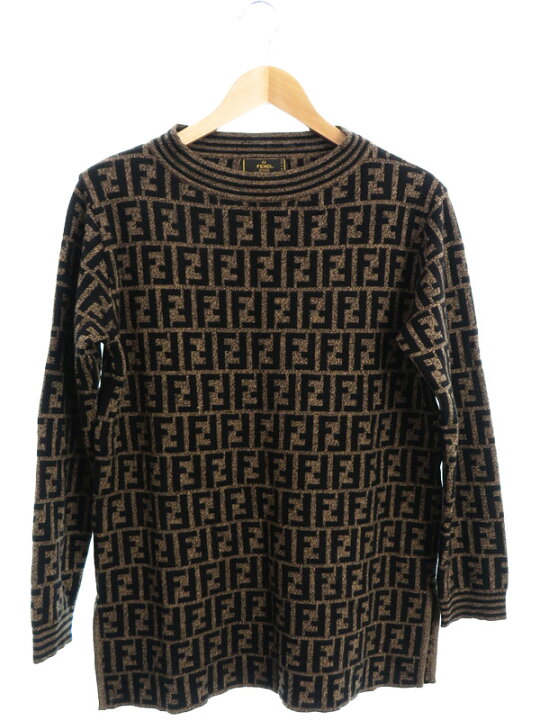 楽天市場】【FENDI】【FFロゴ】【イタリア製】【トップス】フェンディ『ズッカ柄 ハイネック長袖ニット size40』レディース セーター 1週間保証【中古】 : 高山質店 楽天市場】【FENDI】【FFロゴ】【イタリア製】【トップス】フェンディ『ズッカ柄 ハイネック長袖ニット size40』レディース セーター 1週間保証【中古】 : 高山質店
