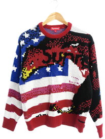 【Supreme】【Digital Flag Sweater】【トップス】シュプリーム『長袖ニット sizeS』21SS メンズ セーター 1週間保証【中古】